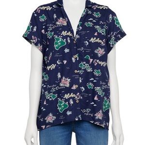 Aloha Hawaii Maui Honolulu Women’s Camp Shirt Sonoma Size 0X